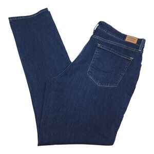 Signature By Levi Strauss Mid Rise Slim Straight Jeans 16L W33 L32 Blue Denim